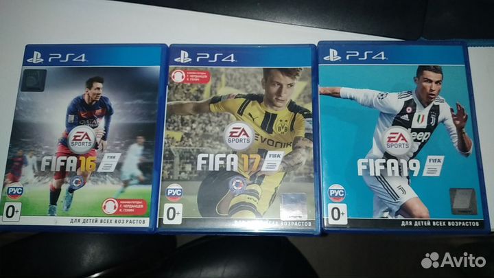 Диски Fifa 17,19 ps4