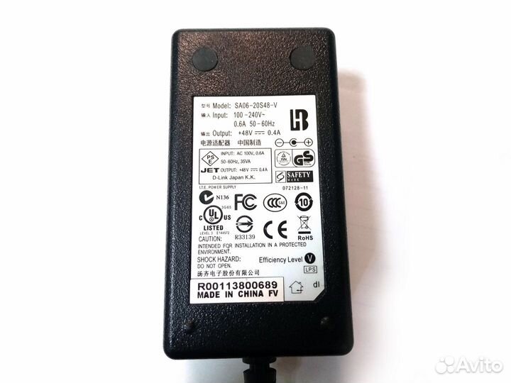 Блок питания внешний 48V 0.4A D-Link Japan SA06-2