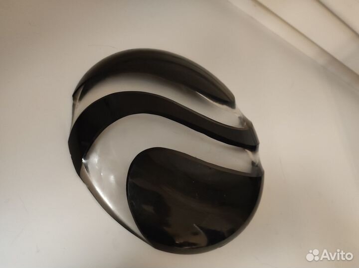 Черная тарелка толстое стекло