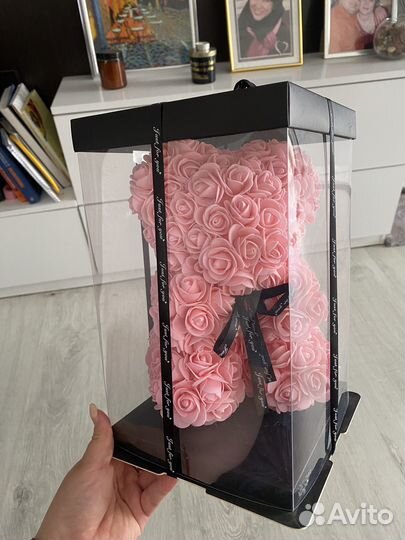 Мишка из розочек
