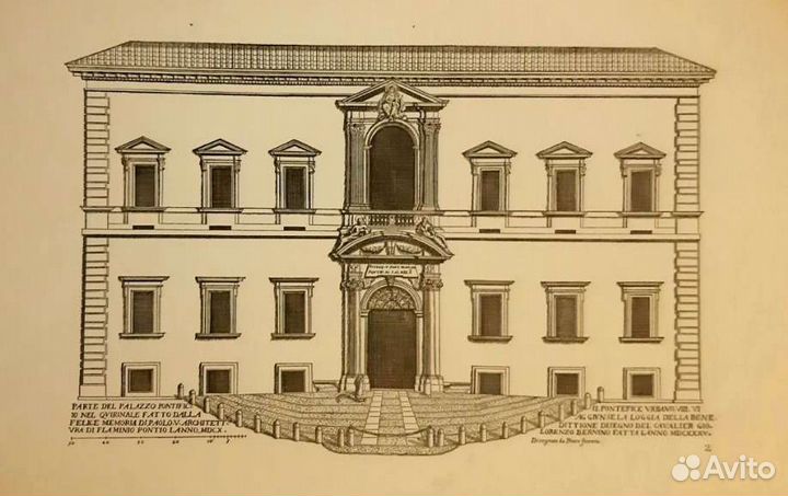 Дворцы Рима, 42шт. папка с оттисками 51х35см