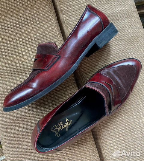 Лоферы 38 р. Италия, нат. кожа, отделка пони