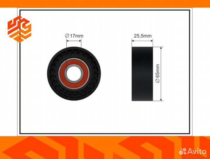 Ролик приводного ремня caffaro 0592