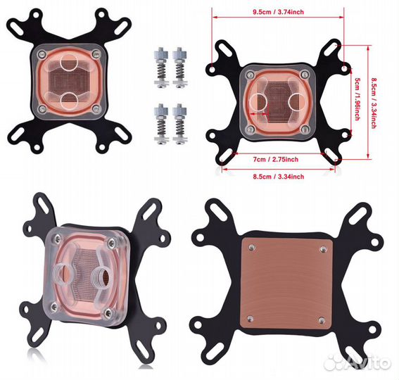 Водоблок CPU, GPU, Резервуар, Помпа, Радиатор сжо