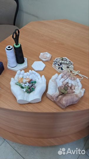 Кашпо, статуэтки, изделия из гипса