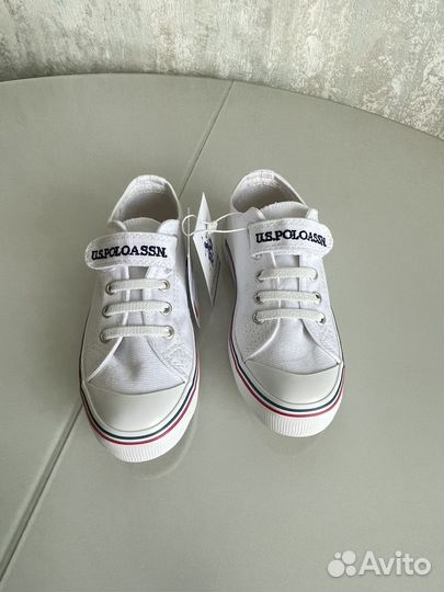 Кеды/ботинки новые оригинал us polo assn белые 31р