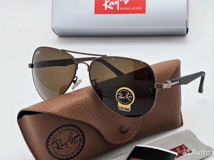 Солнцезащитные очки мужские ray ban стекло