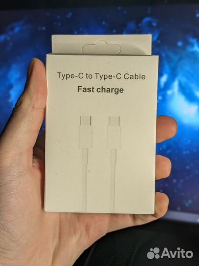Кабель с usb type-c на type-c (1 метр)