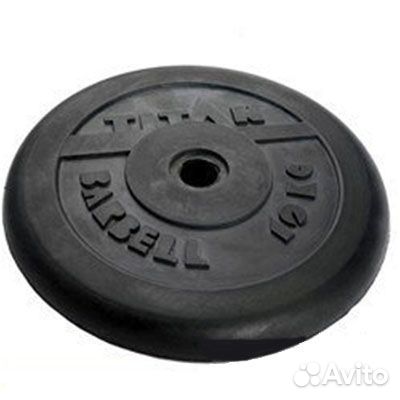 Блин обрезиненный titan Barbell 10 кг (d26)