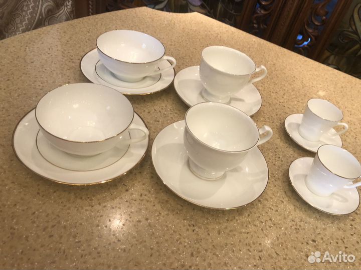 Чайные и кофейные пары,фарфор, лфз