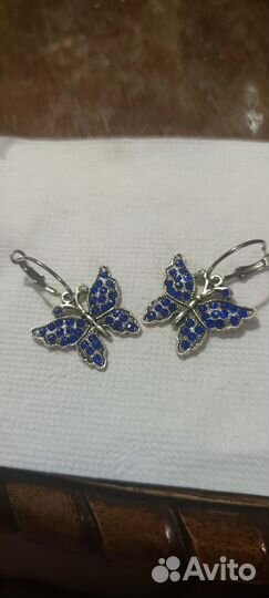 Серьги бабочки бижутерия