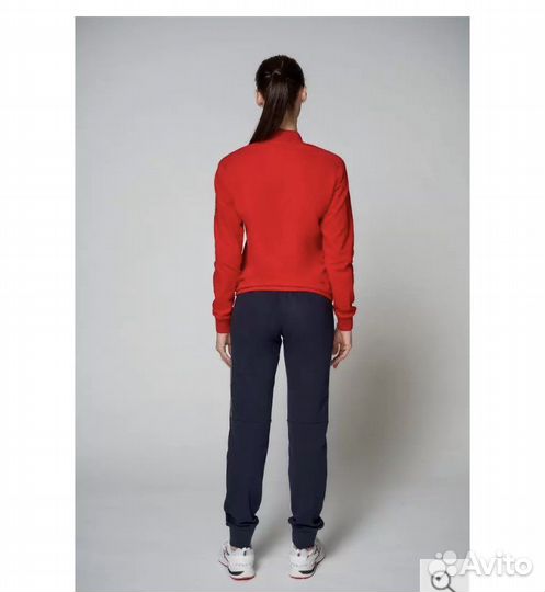 Костюм тренировочный женский (красный/голубой)