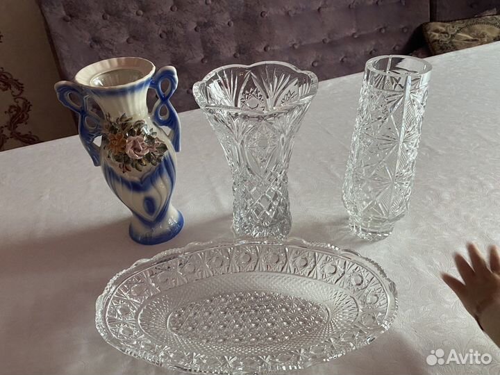 Ваза хрустальная
