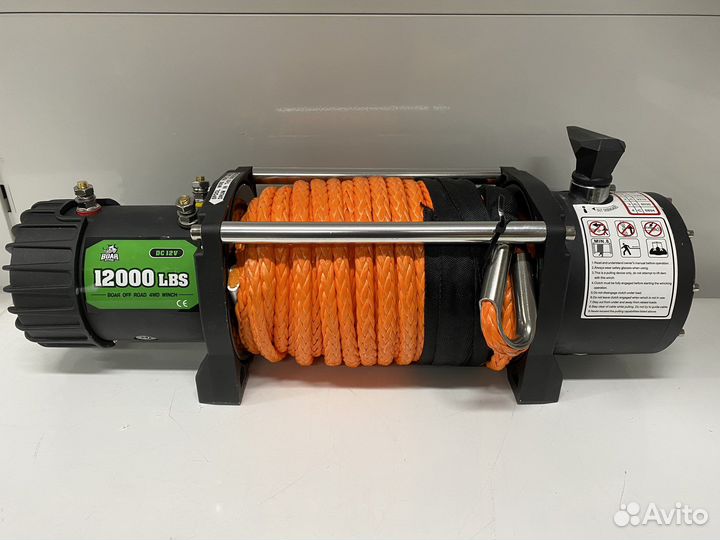 Лебедка 12000lbs boar 4x4 влагозащищенная (кевлар)