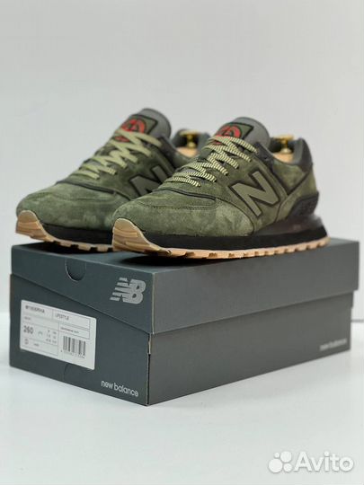 Кроссовки мужеский new balance 574 в зелёном