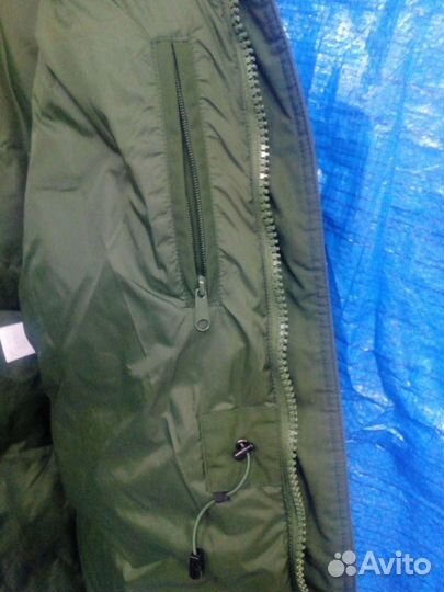 Куртка зимняя офисная (Аляска) зелёного цвета