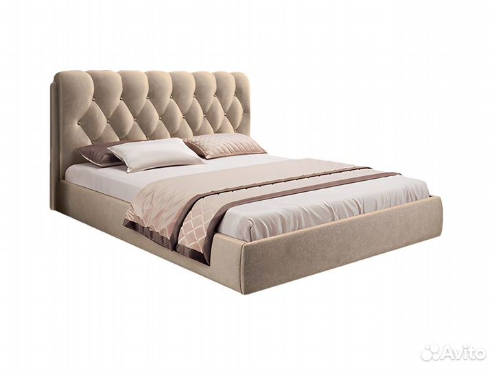 Кровать двуспальная империя люкс, Бархат 09 (140)