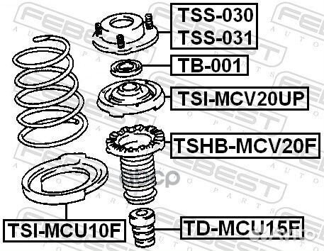 Отбойник переднего амортизатора tdmcu15F Febest