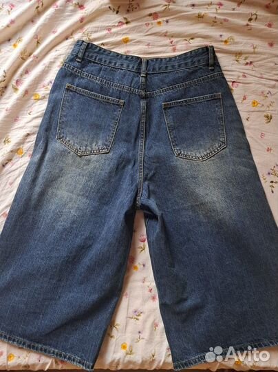 Джинсовые шорты бермуды