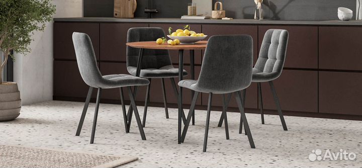 Стол обеденный Бриг 100 Wood Brown, Черный