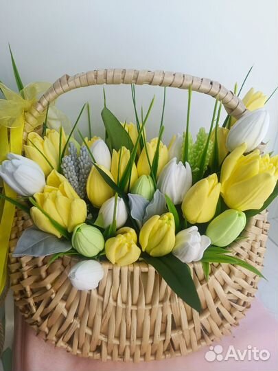 Тюльпаны из мыла