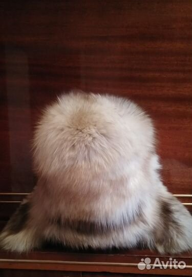 Шапка-ушанка из меха песца