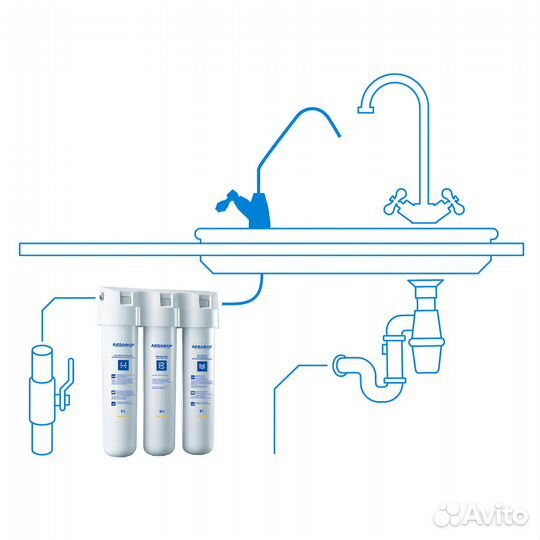 Водоочиститель Аквафор Кристалл А для жесткой воды