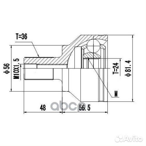 Шрус наружный Z87435R Zikmar