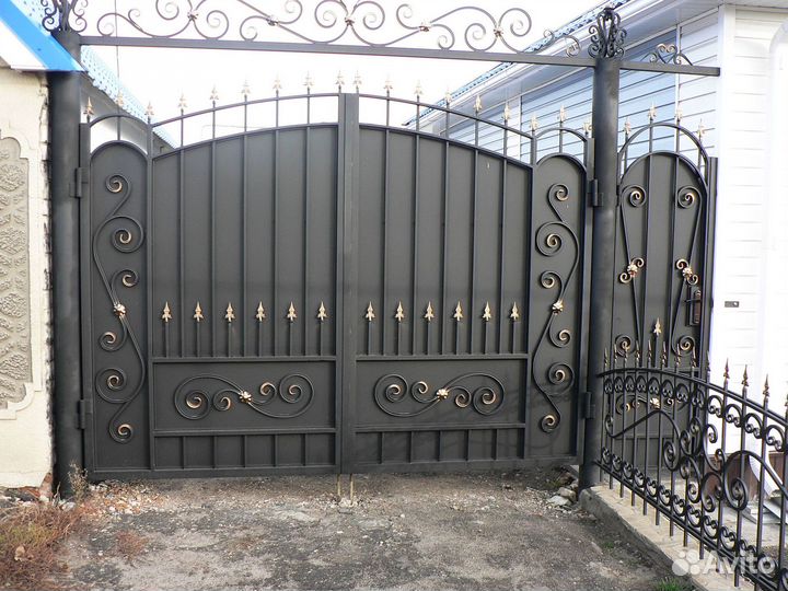 Кованные ворота с установкой