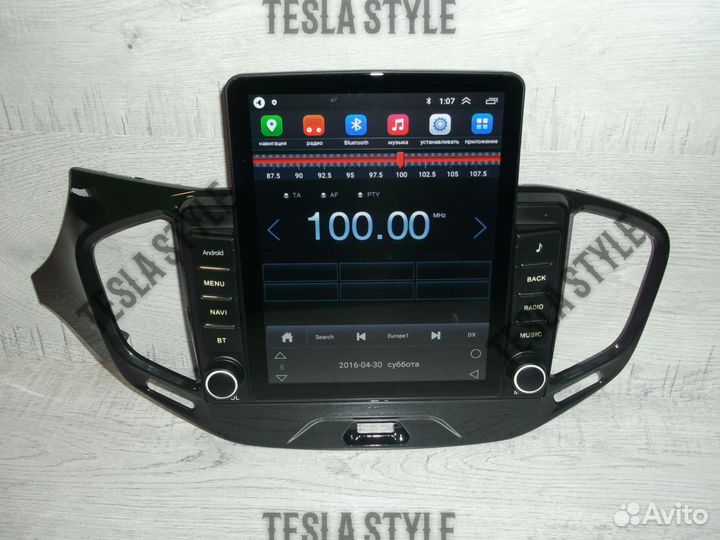 Магнитола LADA Vesta Tesla Android GPS WiFi