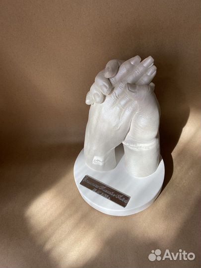 Слепки рук 3d на свадьбе