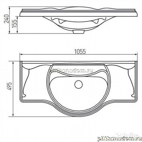 Roca America 327205000 Раковина 105