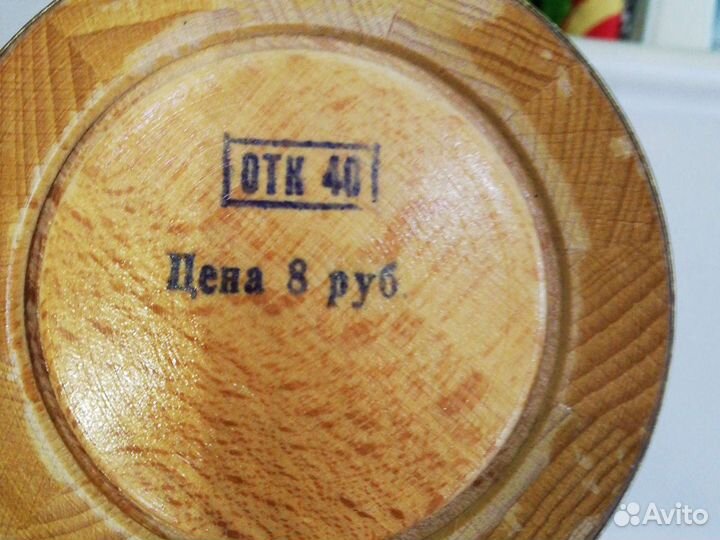 Кружка винтажная деревянная