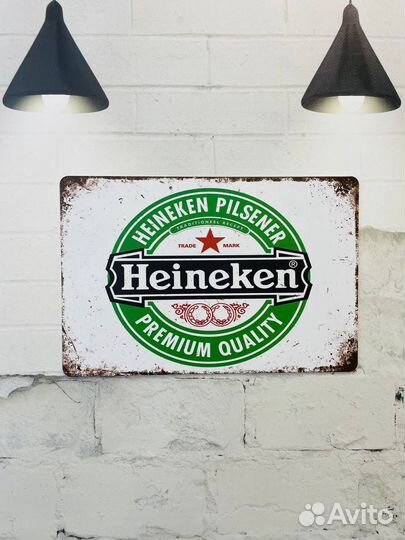 Декор на стену табличка Heineken Beer