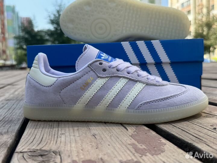 Кроссовки Adidas Samba сиреневые