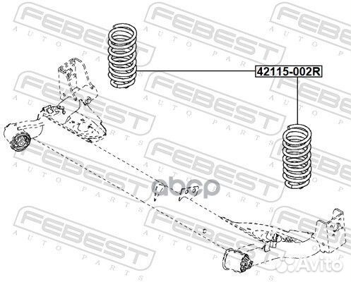Пружина задняя 42115002R Febest