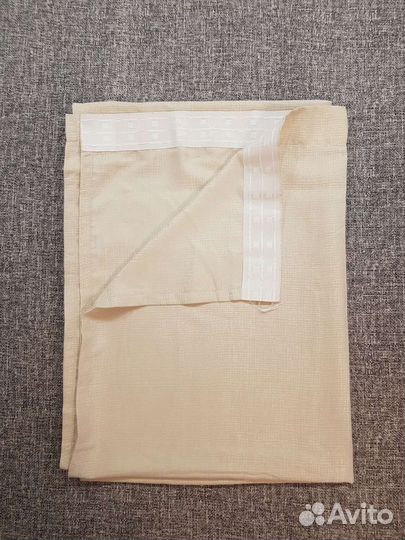 Светлая бежевая штора (новая)