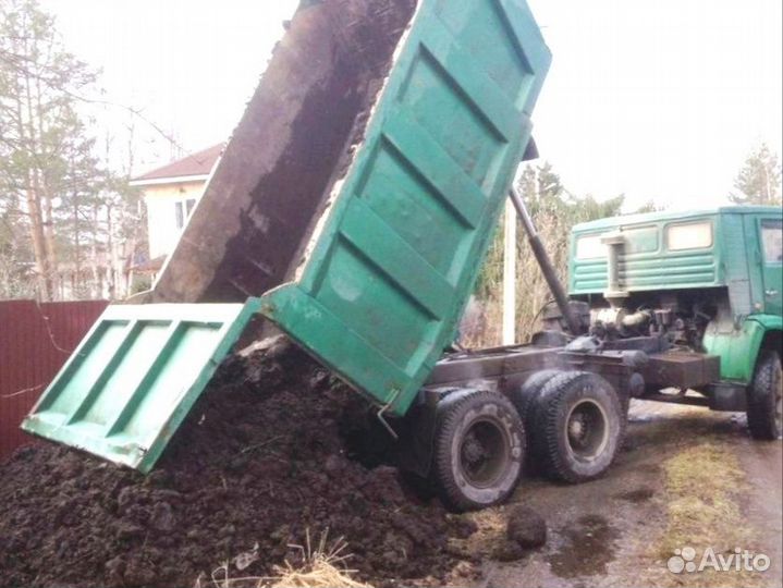 Щебень, песок, чернозём, перегной