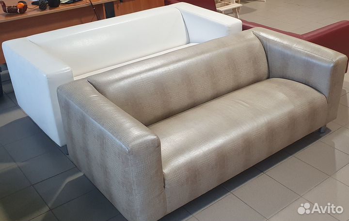 Диван офисный кожаный Б/У