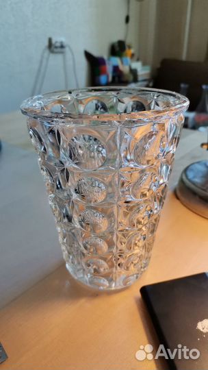 Ваза для цветов хрустальная Уршельский завод СССР