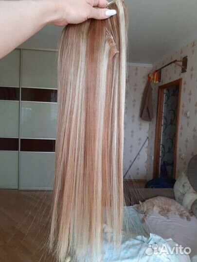 Продам натуральные волосы на заколках 55 см