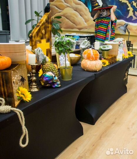 Стрейч чехол скатерть на стол фуршетный