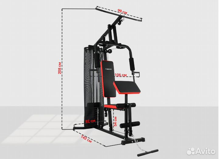 Силовой комплекс/блочный тренажер unix Fit blck 50