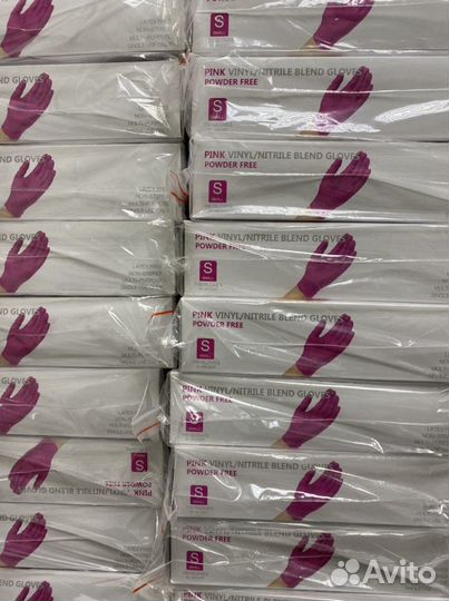 Перчатки нитриловые виниловые wally plastic