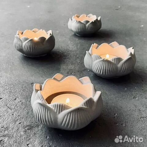 Силиконовая форма Лотос подсвечник
