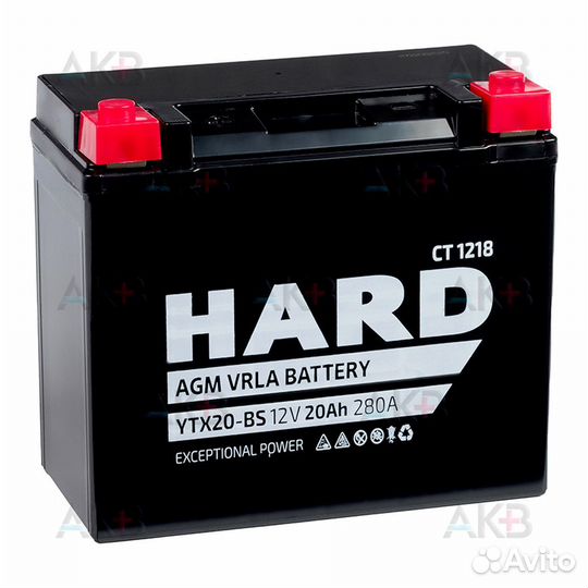Аккумулятор для мотоцикла hard YTX20-BS 12V 18Ah 2