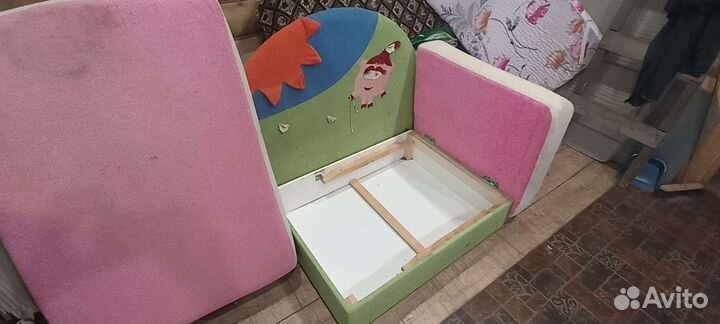 Детская кроватка-диван с ящиком