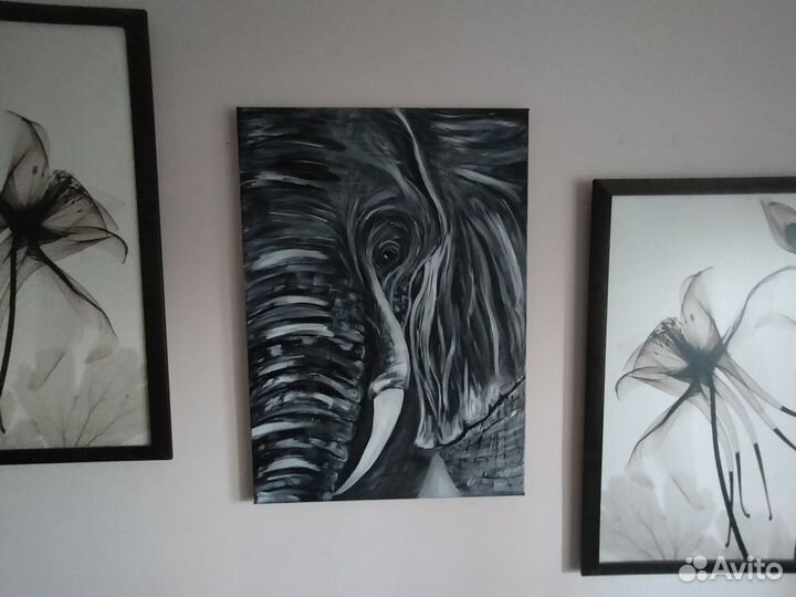 Картина слон 