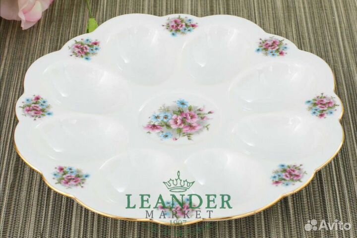 Фарфоровый поднос для яиц Соната Весенние цветы Le