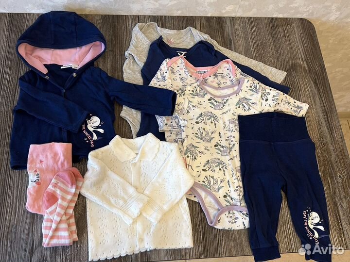 Детские вещи на девочку 6-9 мес пакетом